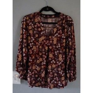 Vince Camuto Tops Women M,floral,Polyester, Spandex Bohemia,18.5 Inch Of Armp